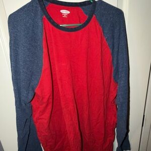 Old Navy Red and Navy Soft-Washed Shirt